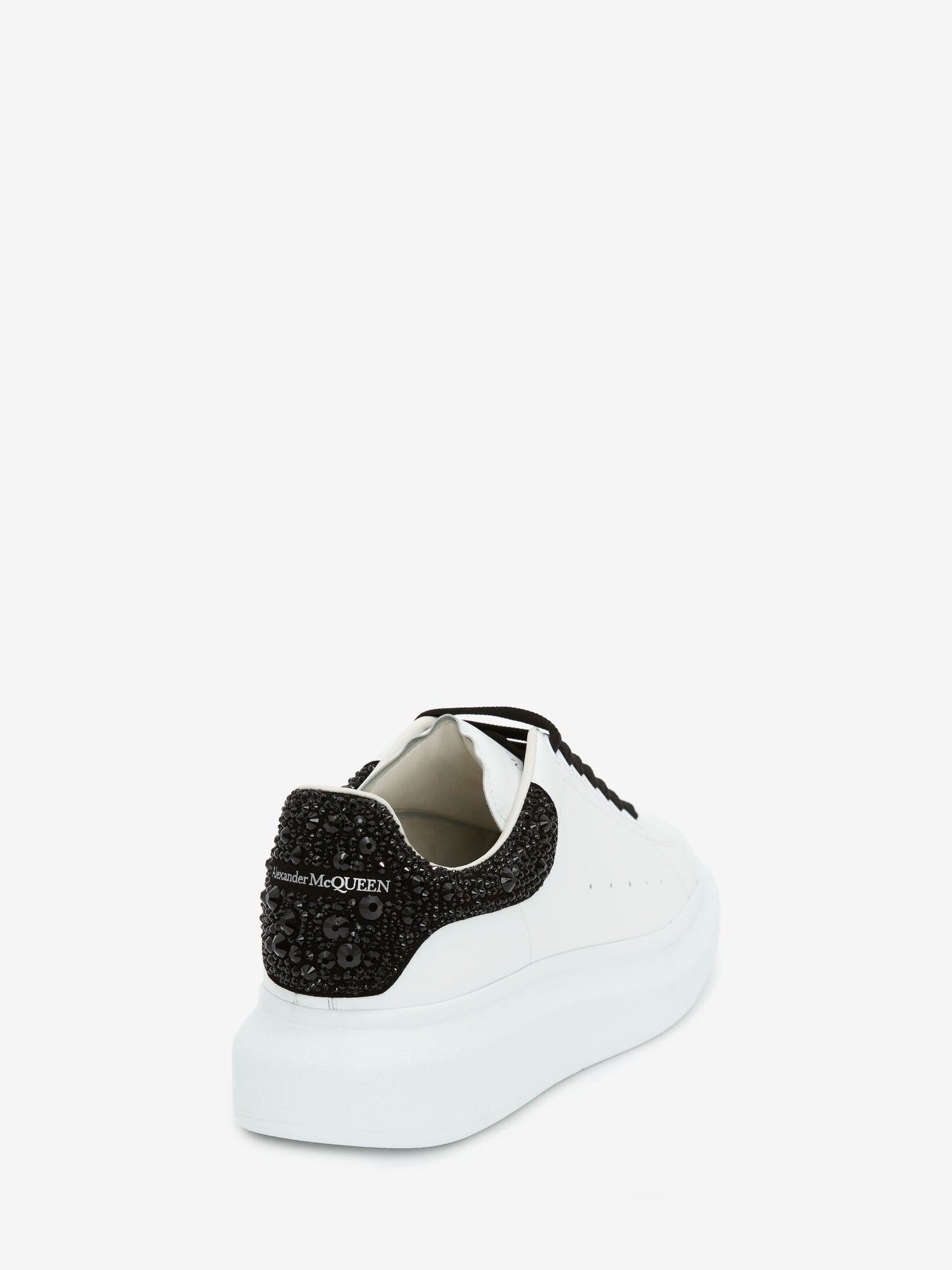 Adidasi piele cu cristale negre