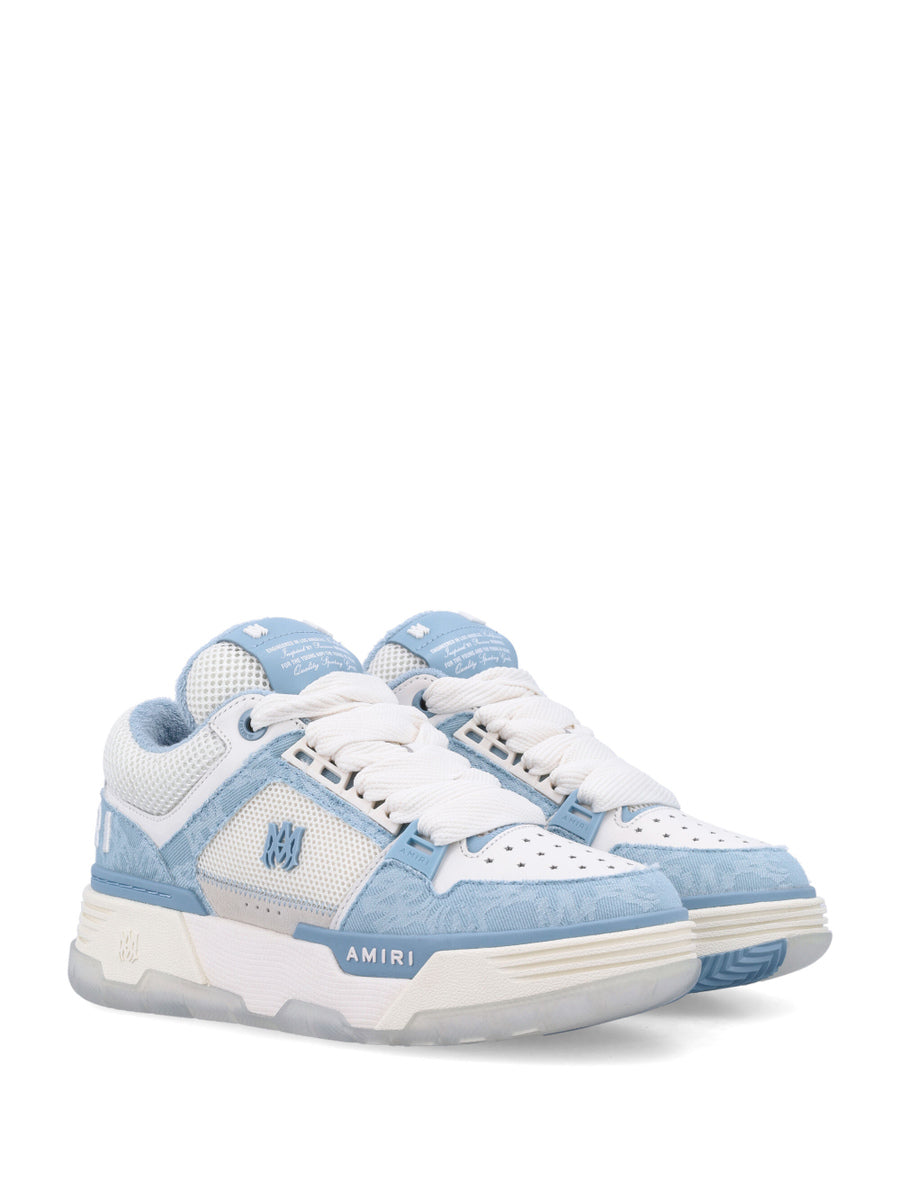 Adidasi cu monogram baby blue a