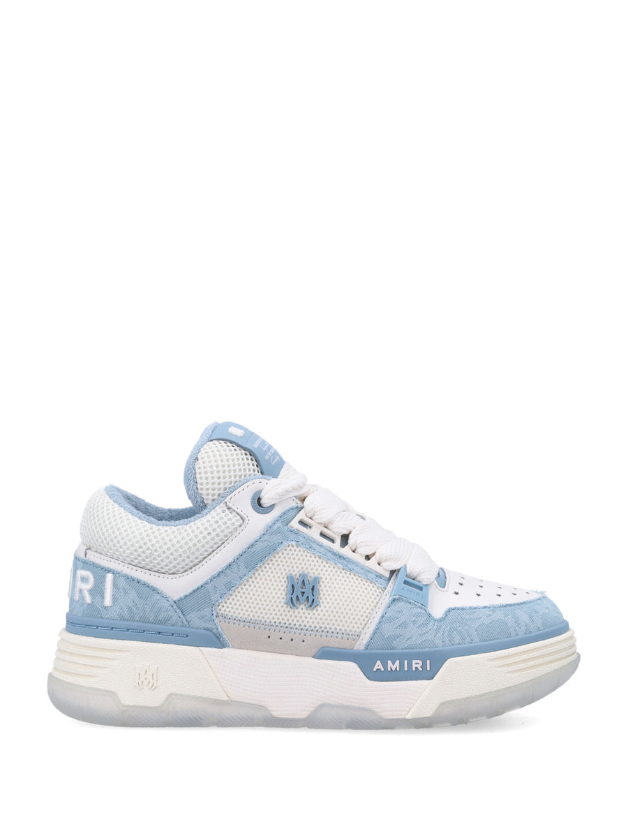 Adidasi cu monogram baby blue a