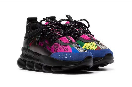 Adidasi lant tigru roz si verde